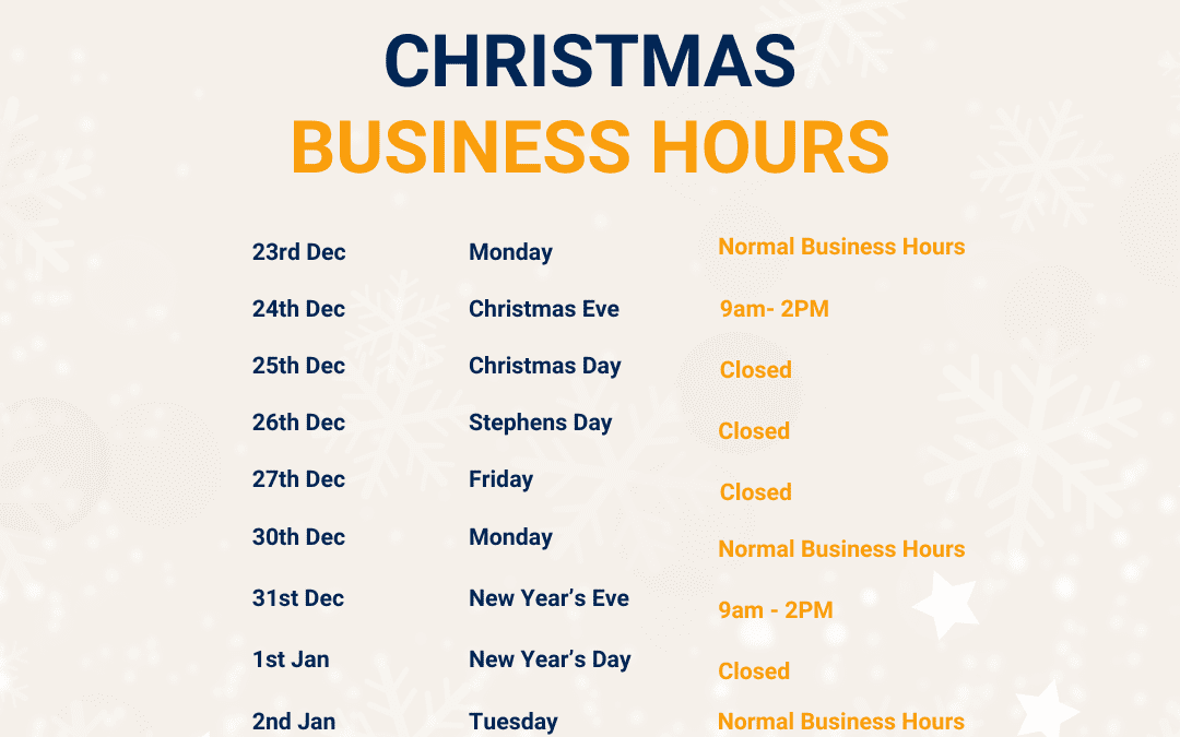 Christmas Opening Hours